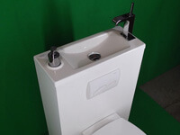 WiCi Bati 2012 Design 1, lave-mains intégré sur WC suspendu, 2 sur 3